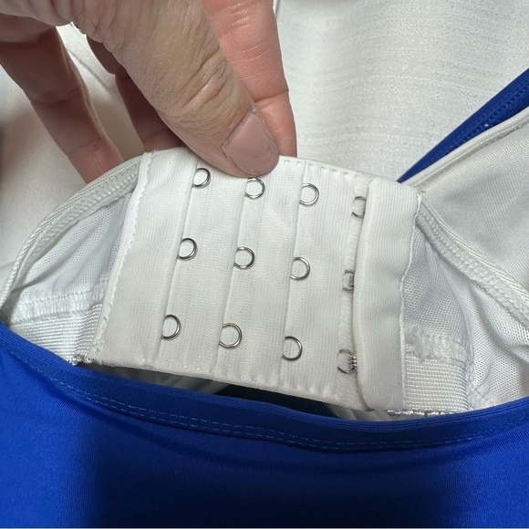 NEW BLEU Rod Beattie Tankini Top Womens 8D Let's Get Twisted Swim Cobalt Blue - Picture 11 of 12